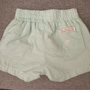 The Beaufort Bonnet Company Seersucker Striped Green & White Shorts